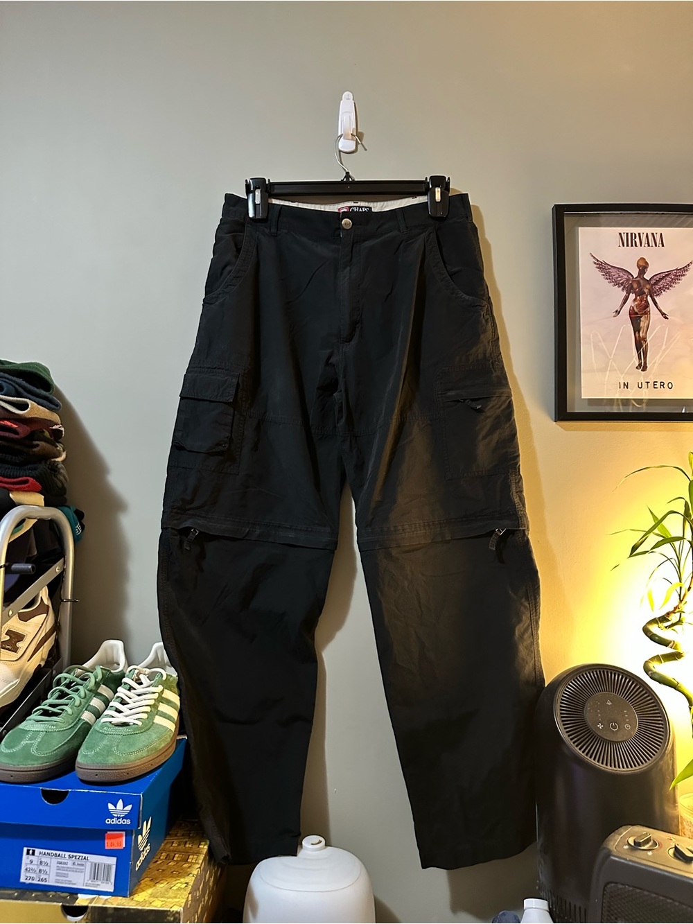 Ralph Lauren Black Men's Cargo Pants with Zip-Off Legs